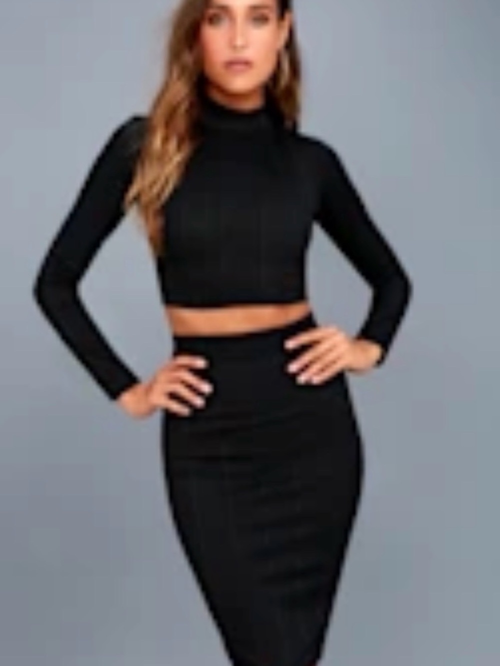 Lulu's Black Two-Piece Set